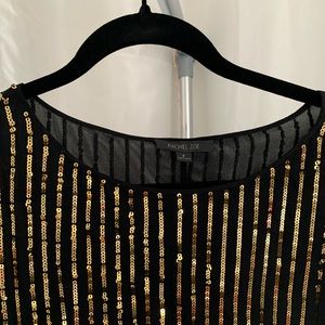Rachel Zoe Glitter gold top